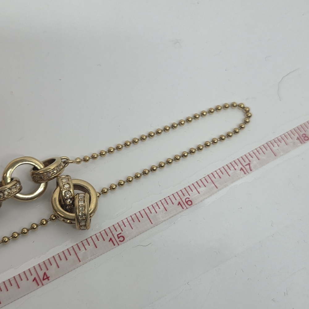 Coach Pave Rondell Link Gold Tone Long Necklace - Picture 5 of 5